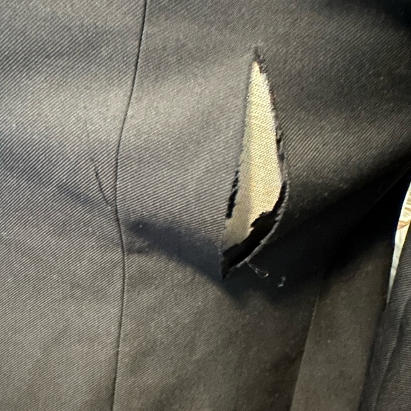 AS IS! Banana Republic Black Lido Sculpted Wool Blazer - Size 2 - Picture 9 of 9